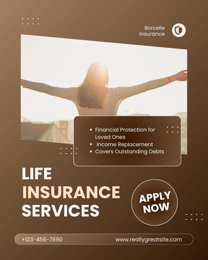white and brown modern life insurance services instagram post (1)