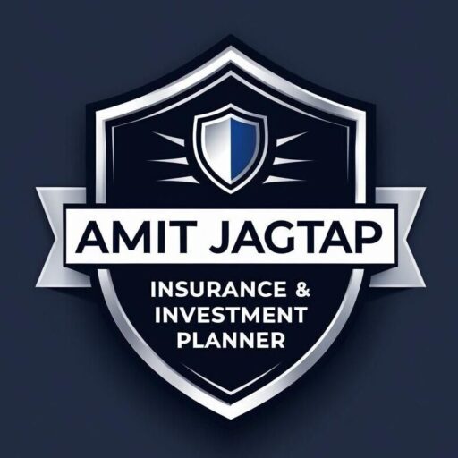 logo with deep blue and charcoal gray theme